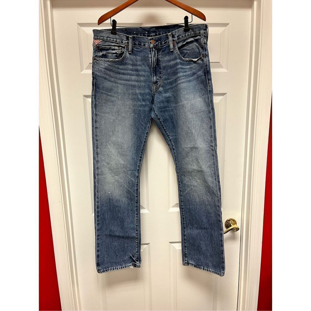 Hudson Jeans Straight Leg Vintage Wash Blue Denim